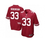 Men's Nike San Francisco 49ers #33 Rashard Robinson Game Red Team Color NFL Jersey