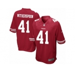 Men's Nike San Francisco 49ers #41 Ahkello Witherspoon Game Red Team Color NFL Jersey
