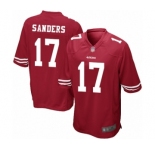 Men's San Francisco 49ers #17 Emmanuel Sanders Game Red Team Color Football Jersey