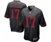 Men's San Francisco 49ers #17 Jalen Hurd Game Black Football Jersey
