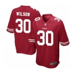 Men's San Francisco 49ers #30 Jeff Wilson Game Red Team Color Football Jersey