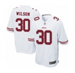 Men's San Francisco 49ers #30 Jeff Wilson Game White Football Jersey
