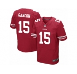 Men's Nike San Francisco 49ers #15 Pierre Garcon Elite Red Team Color NFL Jersey