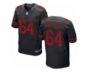 Men's Nike San Francisco 49ers #64 Mike Purcell Elite Black Alternate NFL Jersey