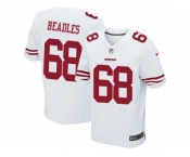 Men's Nike San Francisco 49ers #68 Zane Beadles Elite White NFL Jersey