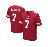 Men's Nike San Francisco 49ers #7 Matt Barkley Elite Red Team Color NFL Jersey