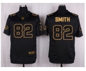 Nike San Francisco 49ers #82 Torrey Smith Black Pro Line Gold Collection Jersey(Elite)