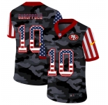 Men New Nike San Francisco 49ers #10 Garoppolo 2020 Nike USA Camo Salute to Service Limited Jersey