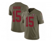 Men Nike San Francisco 49ers #15 Pierre Garcon Limited Olive 2017 Salute to Service NFL Jersey