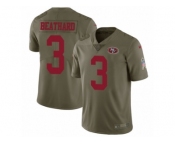 Men Nike San Francisco 49ers #3 C. J. Beathard Limited Olive 2017 Salute to Service NFL Jersey