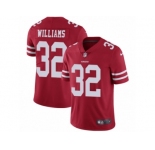 Men Nike San Francisco 49ers #32 Joe Williams Red Team Color Vapor Untouchable Limited Player NFL Jersey