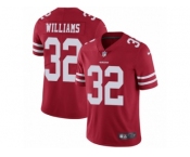 Men Nike San Francisco 49ers #32 Joe Williams Red Team Color Vapor Untouchable Limited Player NFL Jersey
