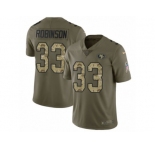 Men Nike San Francisco 49ers #33 Rashard Robinson Limited Olive Camo 2017 Salute to Service NFL Jersey