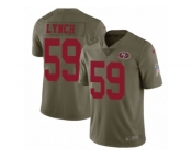 Men Nike San Francisco 49ers #59 Aaron Lynch Limited Olive 2017 Salute to Service NFL Jersey