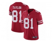 Men Nike San Francisco 49ers #81 Trent Taylor Red Team Color Vapor Untouchable Limited Player NFL Jersey