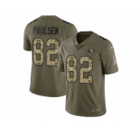 Men Nike San Francisco 49ers #82 Logan Paulsen Limited Olive Camo 2017 Salute to Service NFL Jersey