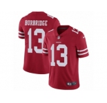 Men's Nike San Francisco 49ers #13 Aaron Burbridge Vapor Untouchable Limited Red Team Color NFL Jersey