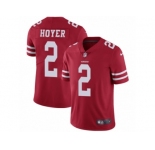 Men's Nike San Francisco 49ers #2 Brian Hoyer Vapor Untouchable Limited Red Team Color NFL Jersey