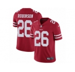 Men's Nike San Francisco 49ers #26 Rashard Robinson Vapor Untouchable Limited Red Team Color NFL Jersey