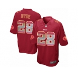 Men's Nike San Francisco 49ers #28 Carlos Hyde Limited Red Strobe NFL Jersey