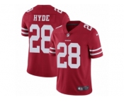 Men's Nike San Francisco 49ers #28 Carlos Hyde Vapor Untouchable Limited Red Team Color NFL Jersey