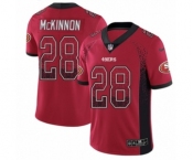 Men's Nike San Francisco 49ers #28 Jerick McKinnon Limited Red Rush Drift Fashion NFL Jersey