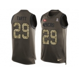 Men's Nike San Francisco 49ers #29 Jaquiski Tartt Limited Green Salute to Service Tank Top NFL Jersey