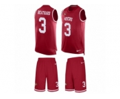 Men's Nike San Francisco 49ers #3 C. J. Beathard Limited Red Tank Top Suit NFL Jersey