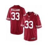 Men's Nike San Francisco 49ers #33 Joe Williams Limited Red Team Color NFL Jersey
