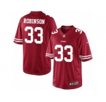 Men's Nike San Francisco 49ers #33 Rashard Robinson Limited Red Team Color NFL Jersey