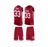 Men's Nike San Francisco 49ers #33 Roger Craig Limited Red Tank Top Suit NFL Jersey