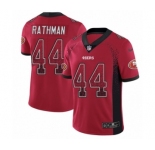 Men's Nike San Francisco 49ers #44 Tom Rathman Limited Red Rush Drift Fashion NFL Jersey