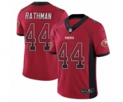 Men's Nike San Francisco 49ers #44 Tom Rathman Limited Red Rush Drift Fashion NFL Jersey