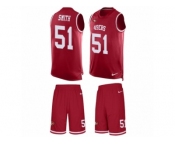 Men's Nike San Francisco 49ers #51 Malcolm Smith Limited Red Tank Top Suit NFL Jersey