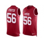 Men's Nike San Francisco 49ers #56 Reuben Foster Limited Red Player Name & Number Tank Top NFL Jersey