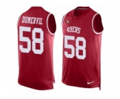 Men's Nike San Francisco 49ers #58 Elvis Dumervil Limited Red Player Name & Number Tank Top NFL Jersey