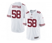 Men's Nike San Francisco 49ers #58 Jeremy Zuttah Limited White NFL Jersey