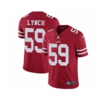 Men's Nike San Francisco 49ers #59 Aaron Lynch Vapor Untouchable Limited Red Team Color NFL Jersey