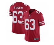 Men's Nike San Francisco 49ers #63 Brandon Fusco Vapor Untouchable Limited Red Team Color NFL Jersey