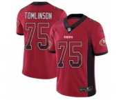Men's Nike San Francisco 49ers #75 Laken Tomlinson Limited Red Rush Drift Fashion NFL Jersey