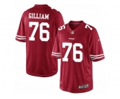 Men's Nike San Francisco 49ers #76 Garry Gilliam Limited Red Team Color NFL Jersey
