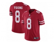 Men's Nike San Francisco 49ers #8 Steve Young Vapor Untouchable Limited Red Team Color NFL Jersey