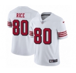 Men's Nike San Francisco 49ers #80 Jerry Rice Limited White Rush Vapor Untouchable NFL Jersey