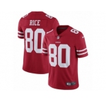 Men's Nike San Francisco 49ers #80 Jerry Rice Vapor Untouchable Limited Red Team Color NFL Jersey
