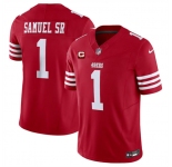 Men's San Francisco 49ers #1 Deebo Samuel SR Red 2024 F.U.S.E. With 2-Star C Patch Vapor Untouchable Limited Football Stitched Jersey