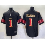 Men's San Francisco 49ers #1 Ricky Pearsall Black 2025 F.U.S.E. “Rivalries†Vapor Limited Stitched Football Jersey