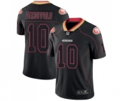 Men's San Francisco 49ers #10 Jimmy Garoppolo Limited Lights Out Black Rush Football Jersey