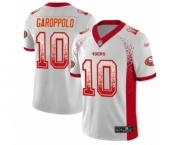 Men's San Francisco 49ers #10 Jimmy Garoppolo Limited White Rush Drift Fashion Football Jersey