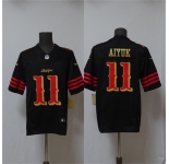Men's San Francisco 49ers #11 Brandon Aiyuk Black 2025 F.U.S.E. “Rivalries†Vapor Limited Football Stitched Jersey