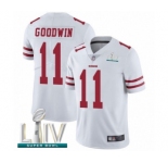 Men's San Francisco 49ers #11 Marquise Goodwin White Vapor Untouchable Limited Player Super Bowl LIV Bound Football Jersey